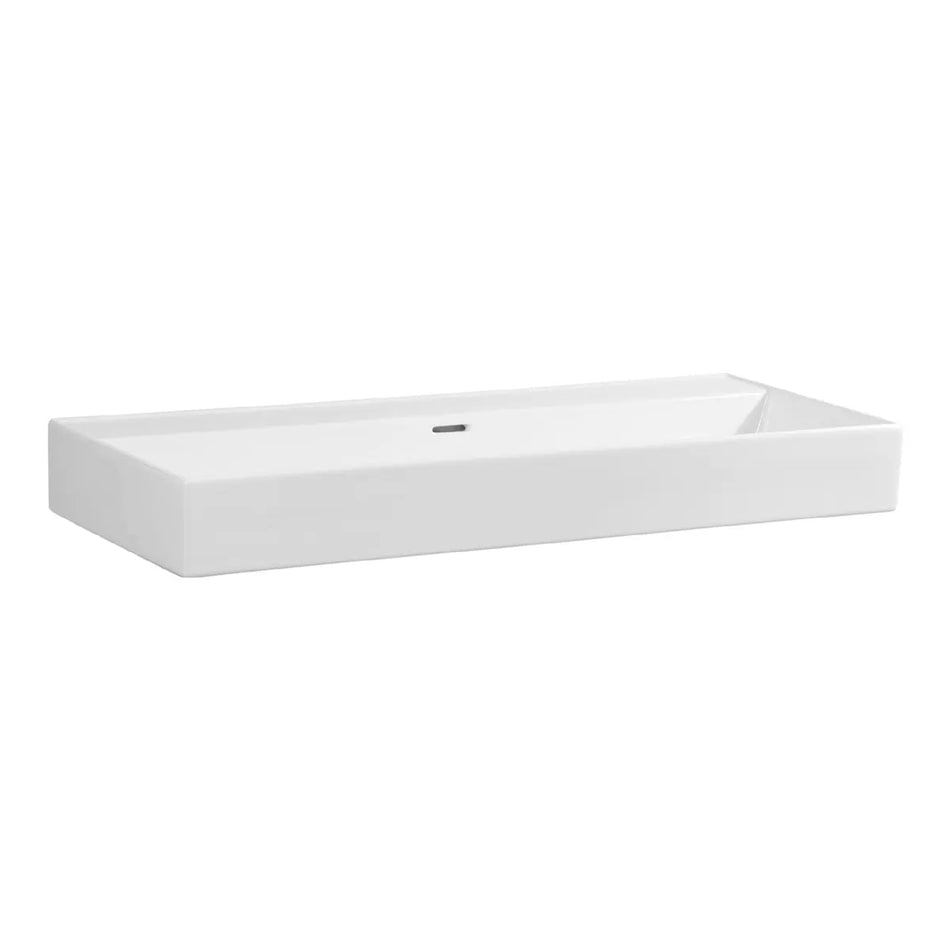 BRAUER Lunar wastafel 100x46cm - 1 wasbak - 0 t/m 2 kraangat - keramiek - hoogglans wit of mat zwart