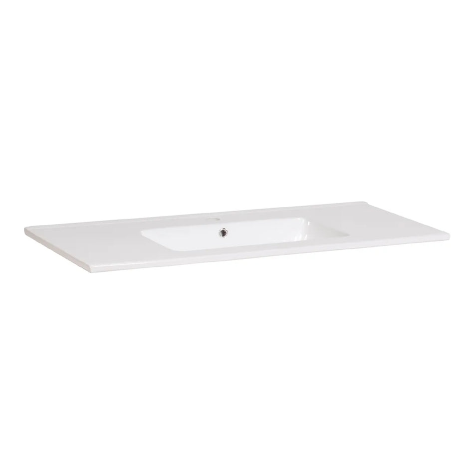 BRAUER Starfall wastafel 100x46cm - 1 wasbak - 1 kraangat - keramiek - hoogglans wit