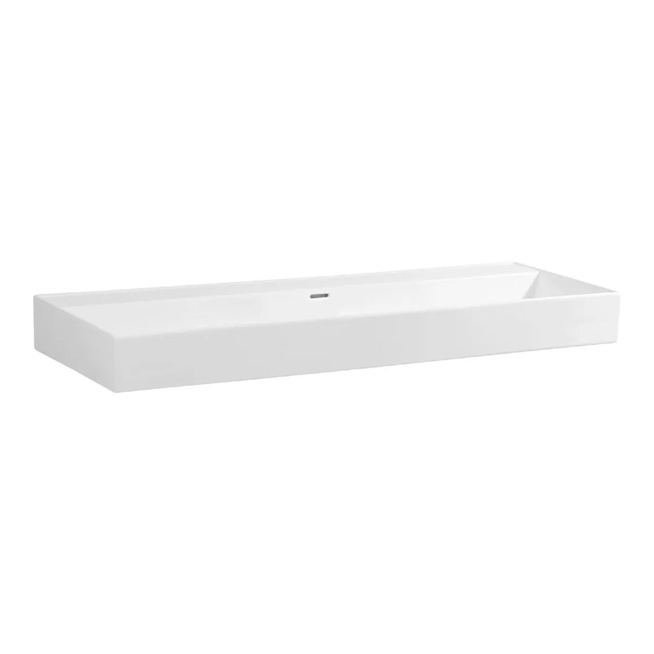 BRAUER Lunar wastafel 120x46cm - enkel of dubbele wasbak - 0 t/m 2 kraangat - keramiek - hoogglans wit of mat zwart