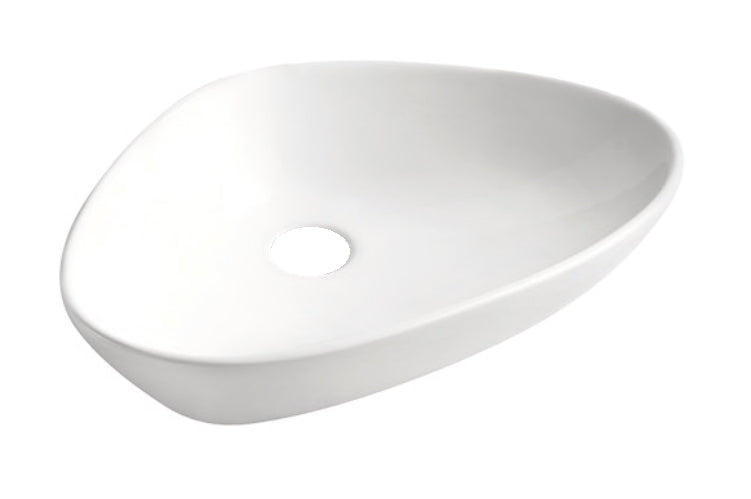 Elite waskom rond 58,5 x 39 x 14 cm - keramiek - glans wit