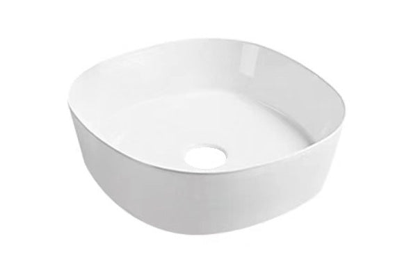 Sofia waskom rond 44 x 44 x 13,5 cm - keramiek - glans wit