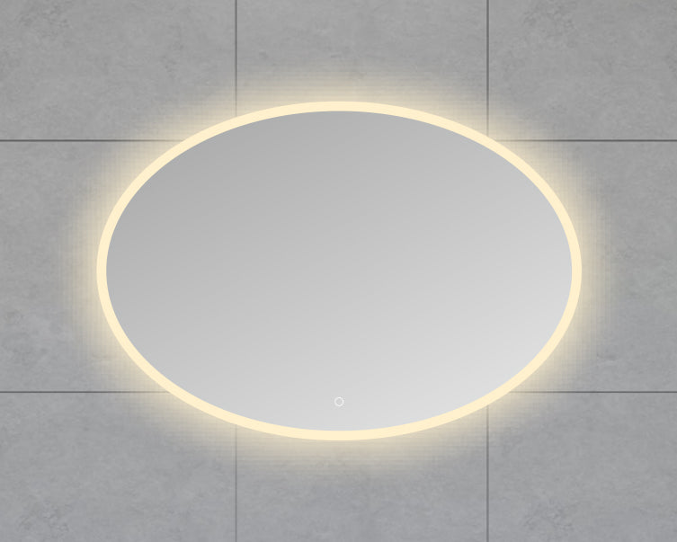 Oliva spiegel ovaal met LED, dimbaar en spiegelverwarming 100 x 70 cm