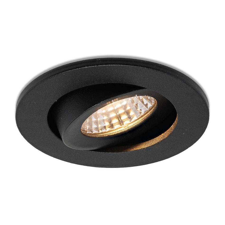 LED-inbouwspot Midi zwart 3W dimbaar