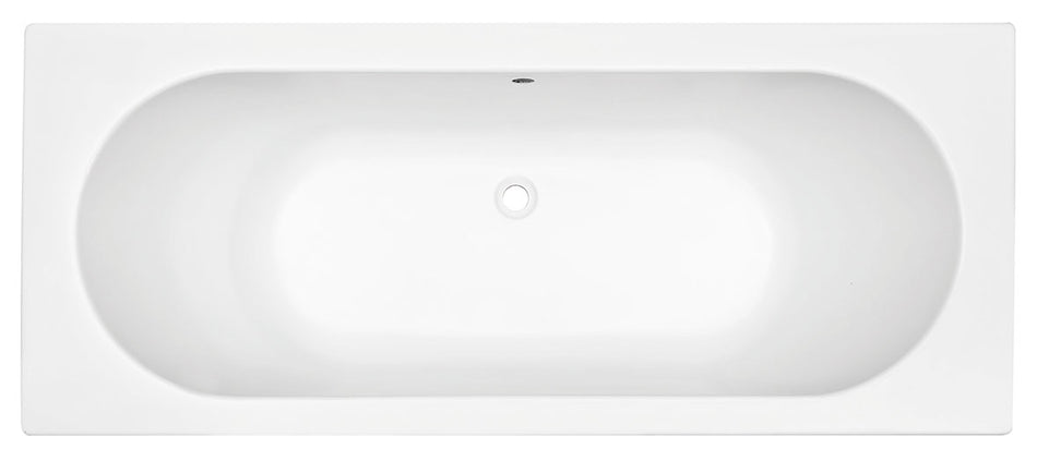 Portus RD inbouw duo ligbad 170x70x43 cm glans wit