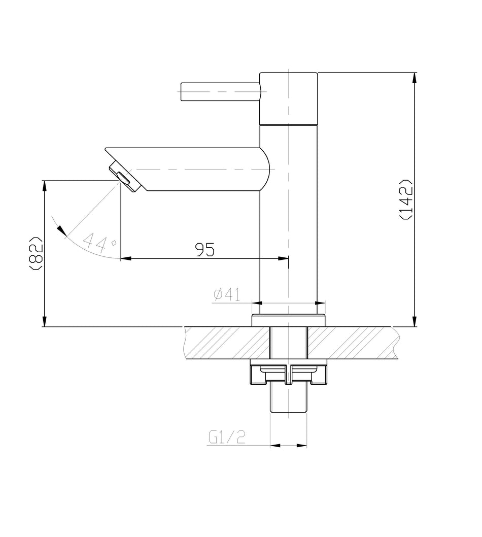 Imola fonteinkraan 1/2" geborsteld RVS
