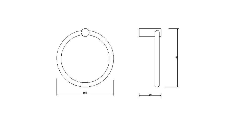 Ida handdoekring chroom