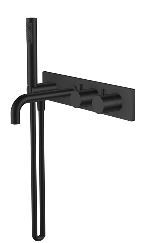 Style badthermostaat muur inbouw - mat zwart