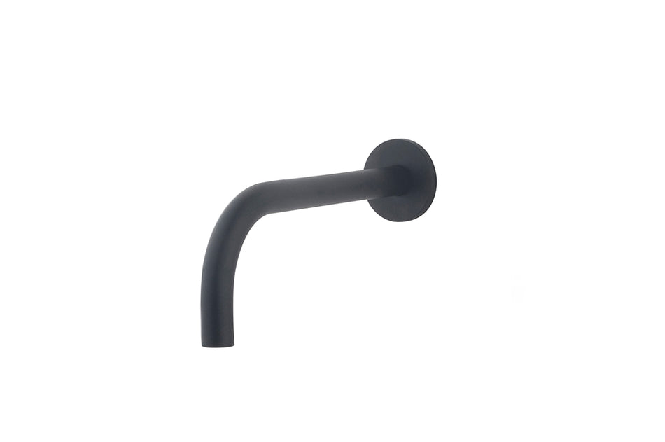 Slim 18mm uitloop rond 20cm 1/2" mat zwart