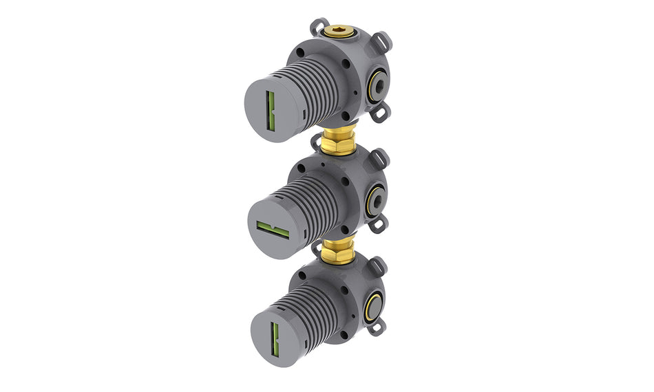 Caral inbouwdeel thermostatische douchekraan met 2 stopkranen