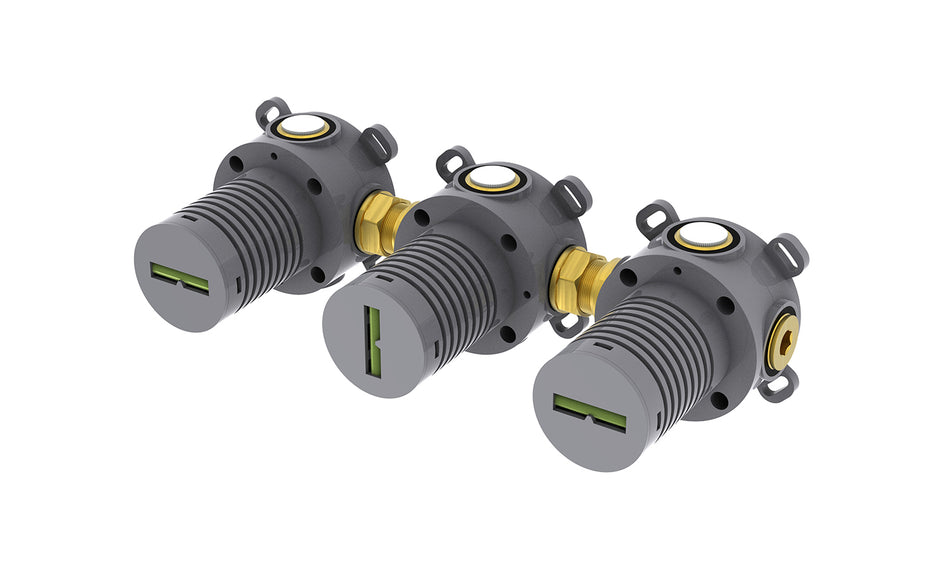 Caral inbouwdeel thermostatische douchekraan met 2 stopkranen