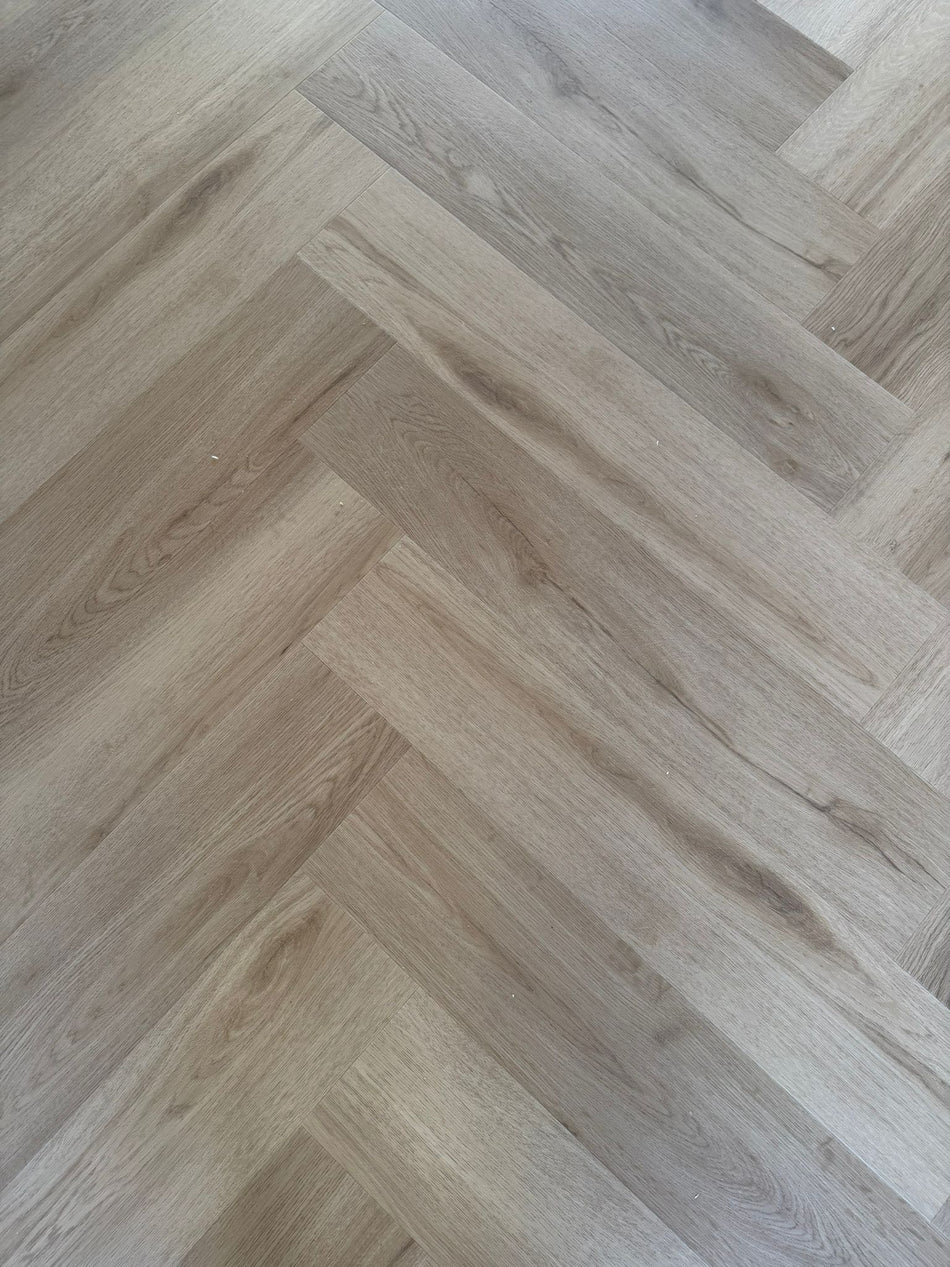 Nordic Oak Greige - Plak (dryback) - Visgraat