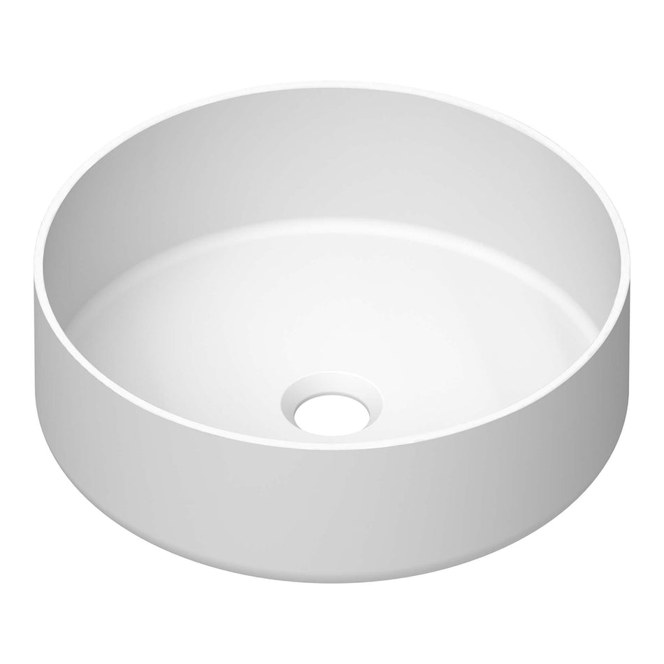 BRAUER Circle waskom - 36x36cm - rond - keramiek - Mat wit