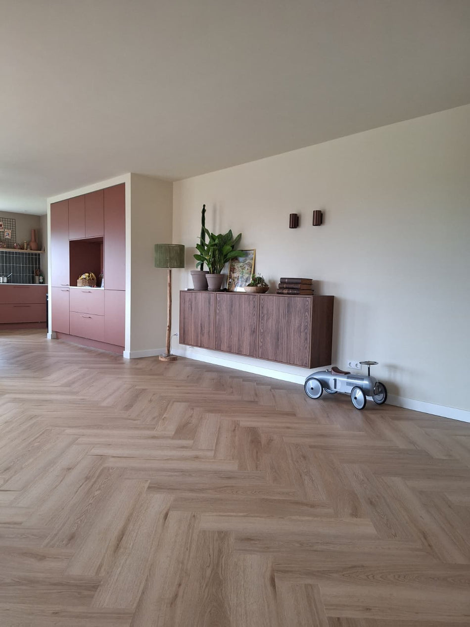 Nordic Oak Light Natural - Plak (dryback) - Visgraat