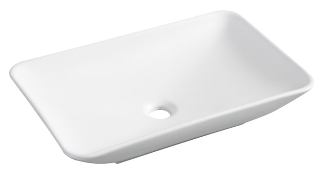 Karé waskom rechthoekig 58 x 36 x 11,5 cm - keramiek - mat wit