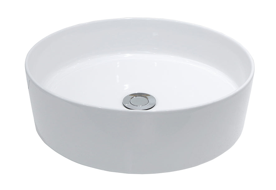 Link waskom rond 40 x 12 cm - keramiek - mat wit
