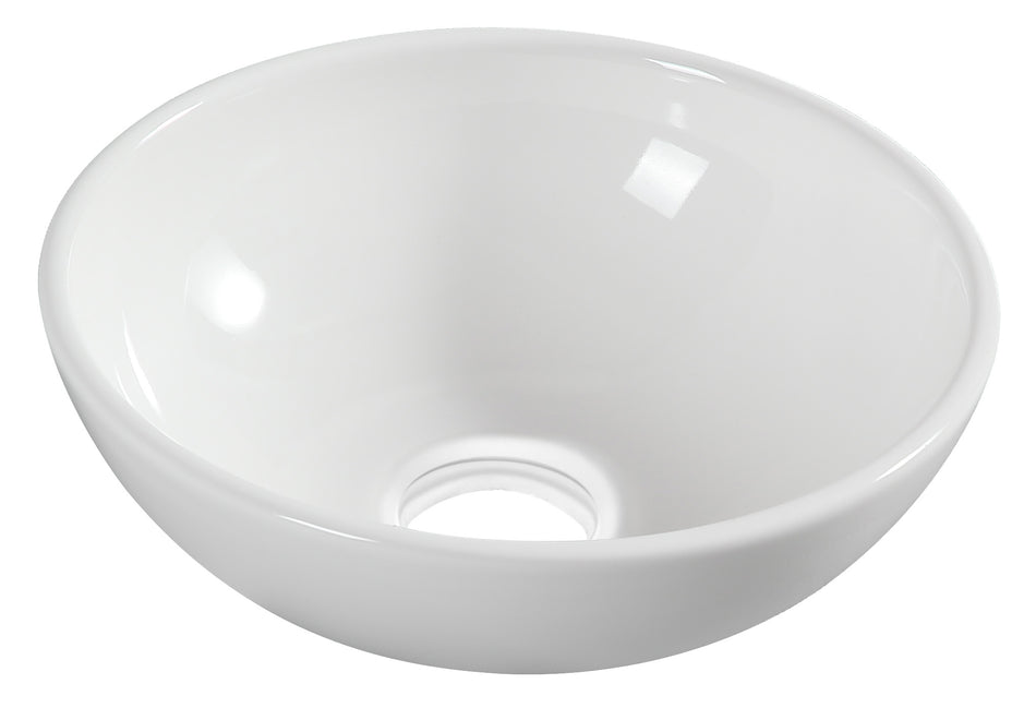 Kimo waskom rond 28 x 10 cm - keramiek - glans wit