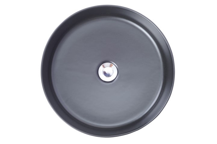 Link waskom rond 40 x 12 cm - keramiek - mat zwart