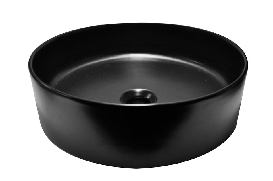 Link waskom rond 40 x 12 cm - keramiek - mat zwart