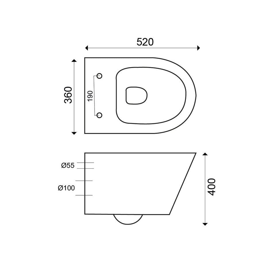 Vesta wandcloset met Vesta toiletzitting softclose en quick release glans wit