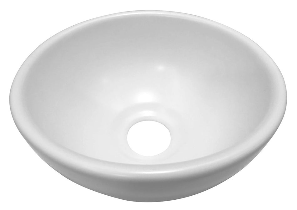 Consilio waskom rond 20 x 9 cm - keramiek - glans wit