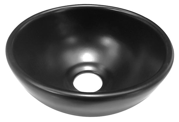 Consilio waskom rond 20 x 9 cm - keramiek - mat zwart