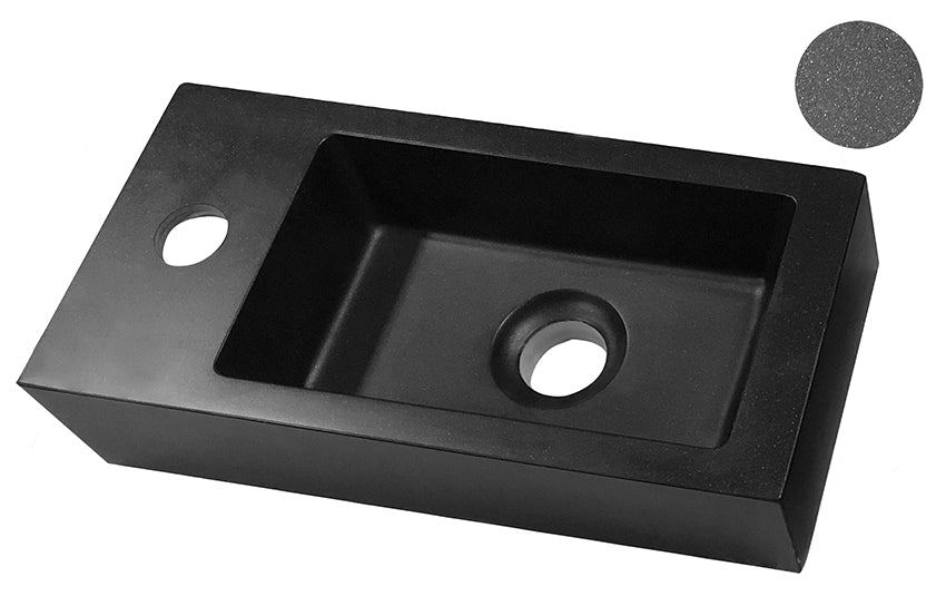 Rhea S mini fontein links - 36,5 x 18 x 9 cm - quartz