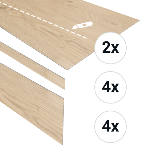 PVC traptreden set panna cotta INCLUSIEF gewenste kleur profiel