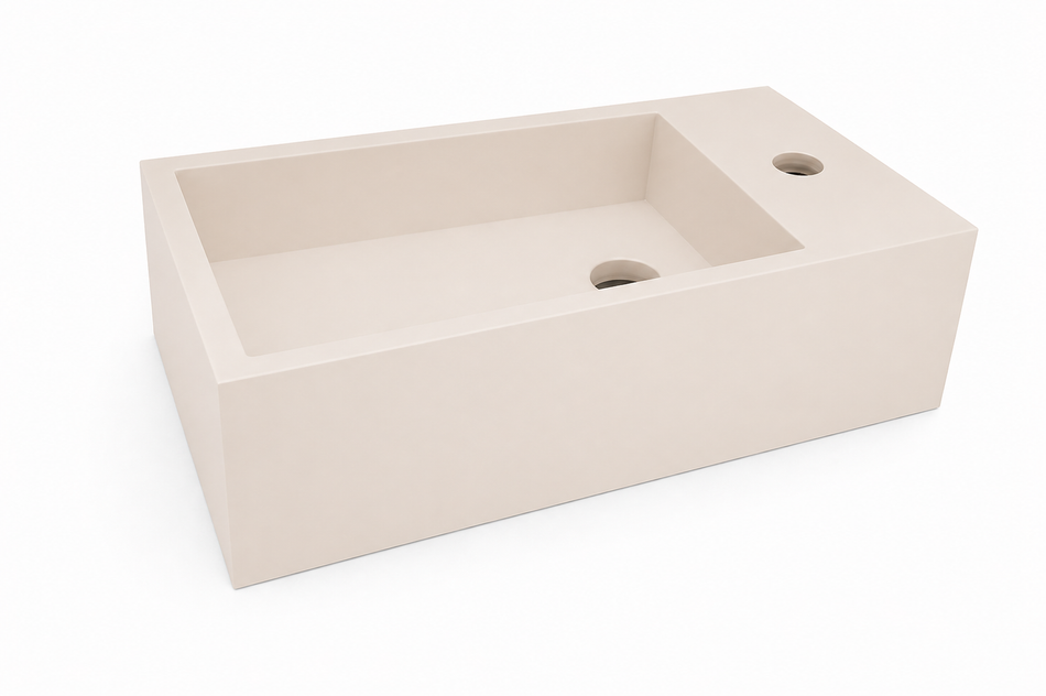 Lotte fontein rechts 40 x 22 x 10 cm solid surface beige