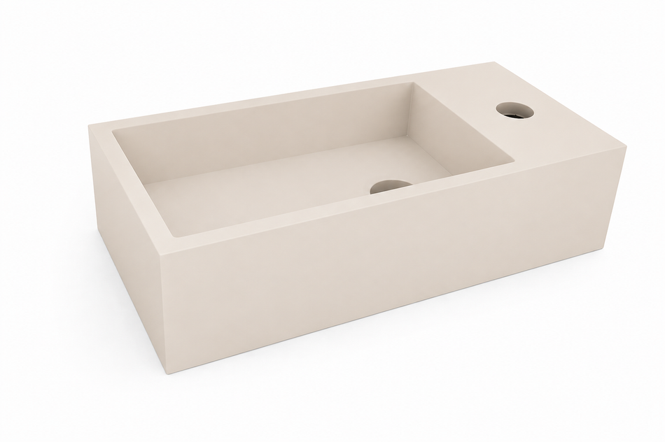 Lotte fontein rechts 40 x 22 x 10 cm solid surface beige