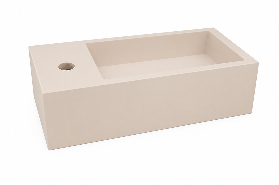 Lotte fontein links 40 x 22 x 10 cm solid surface beige