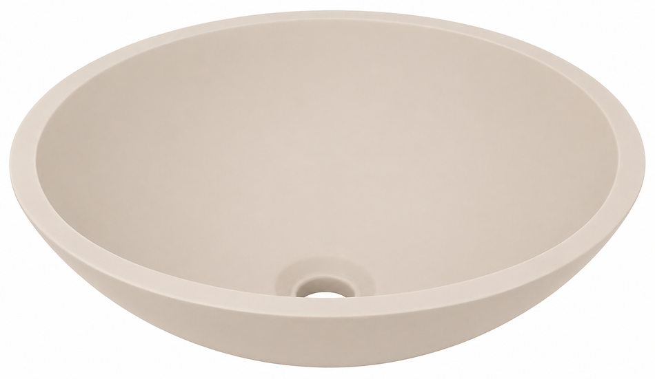 Valerie waskom rond 43 x 13 cm solid surface beige