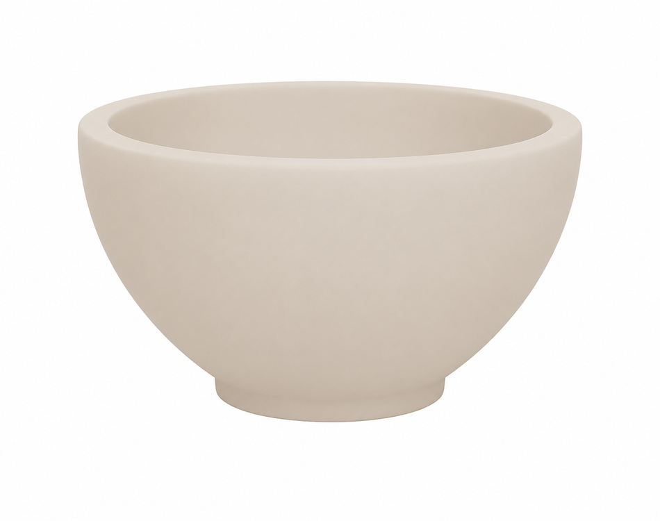 Tessa waskom rond 20 x 11 cm solid surface beige