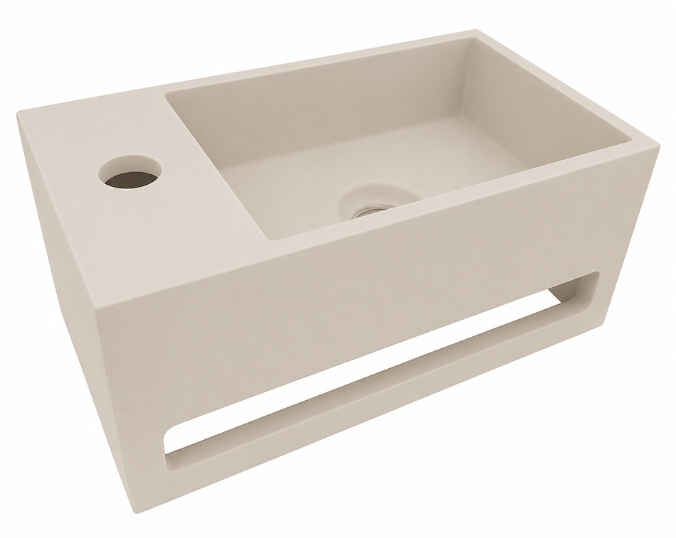 Julia fontein links 35 x 20 x 16 cm solid surface beige