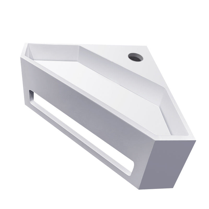 Julia hoekfontein - 35 x 35 x 16 cm - Solid surface - Wit