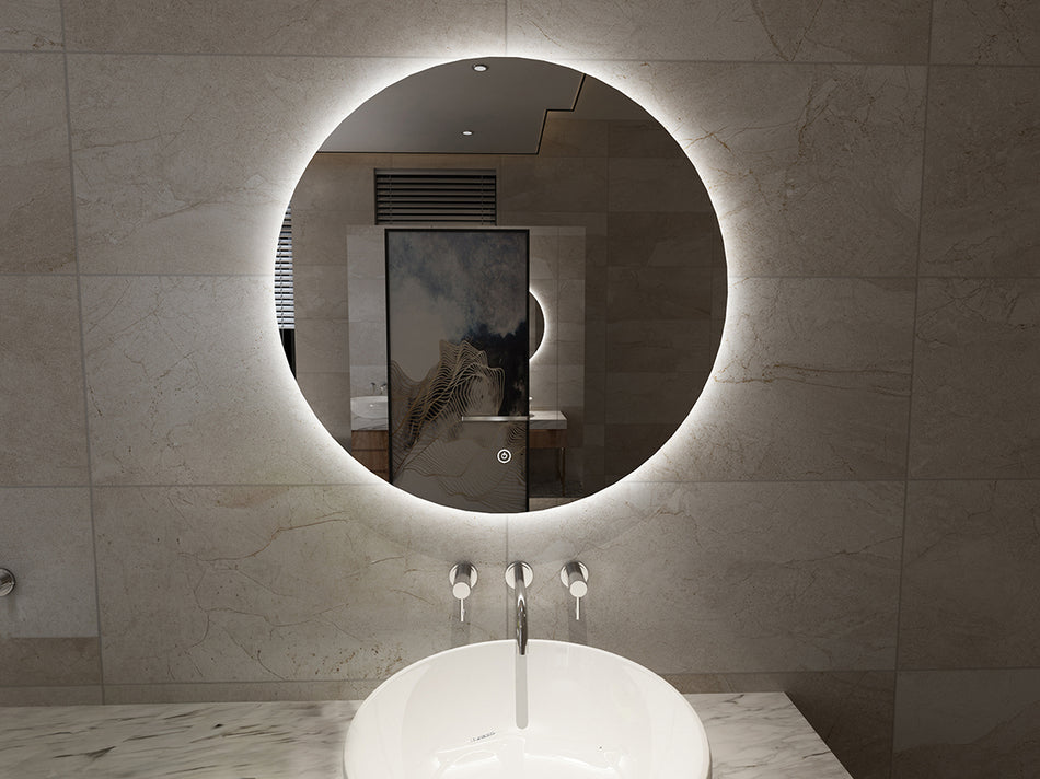 Giro spiegel rond - 60 cm - LED, dimbaar en spiegelverwarming