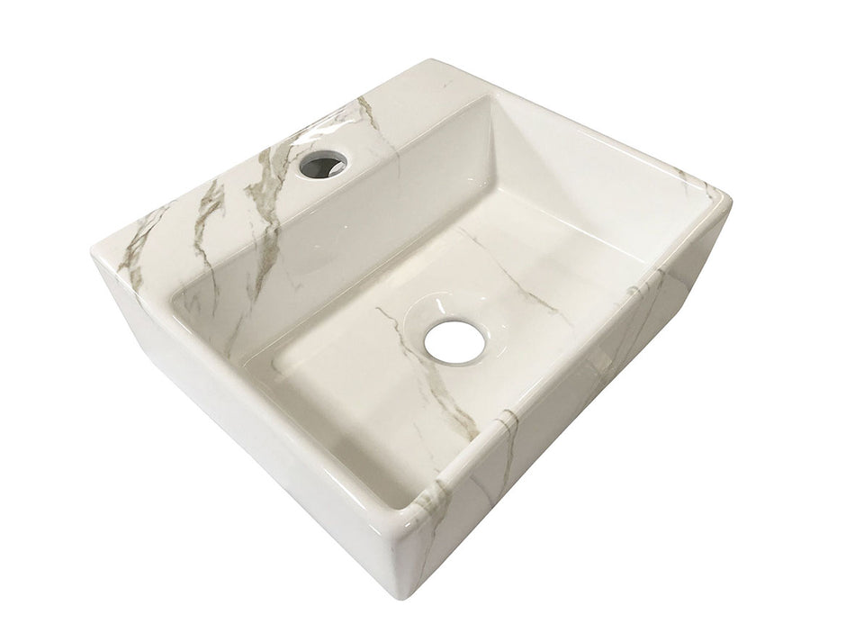 Leto fontein - 33,5 x 29 x 11,5 cm - Keramiek carrara