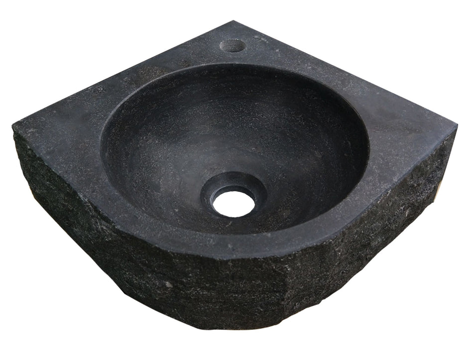 Raw hoekfontein hamerslag - 30x30x10 cm - Hardsteen gezoet