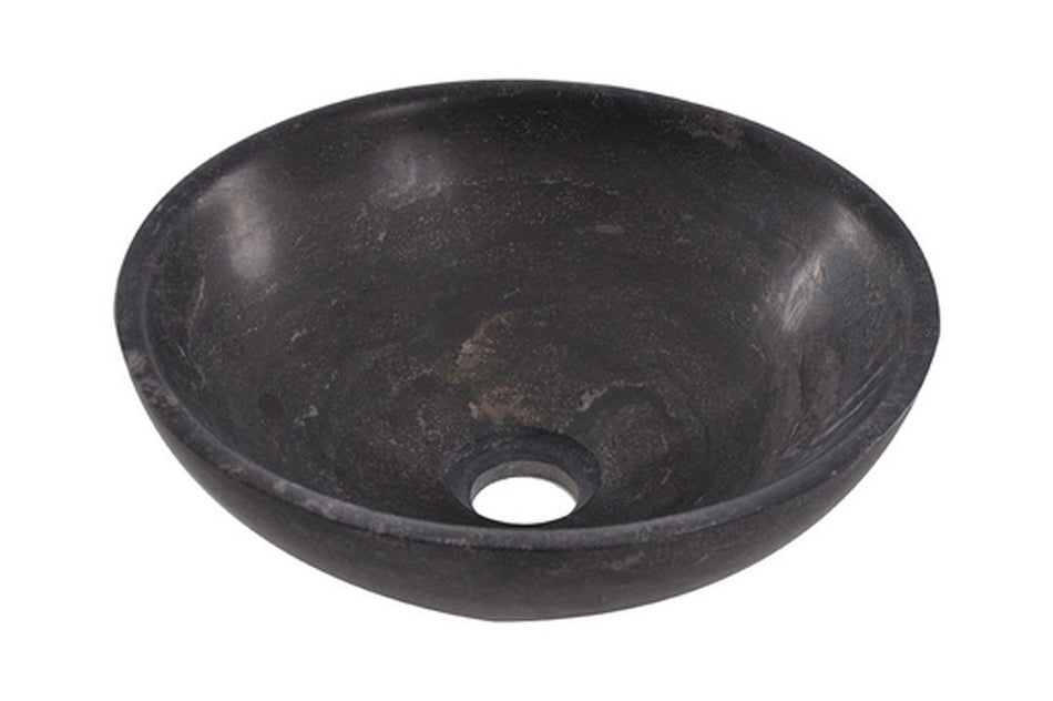 Raw waskom 32x12 cm - hardsteen - gezoet