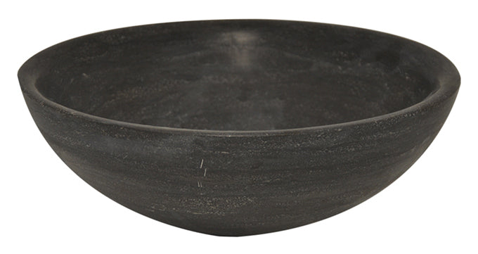 Raw waskom rond 40x14 cm - hardsteen - gezoet