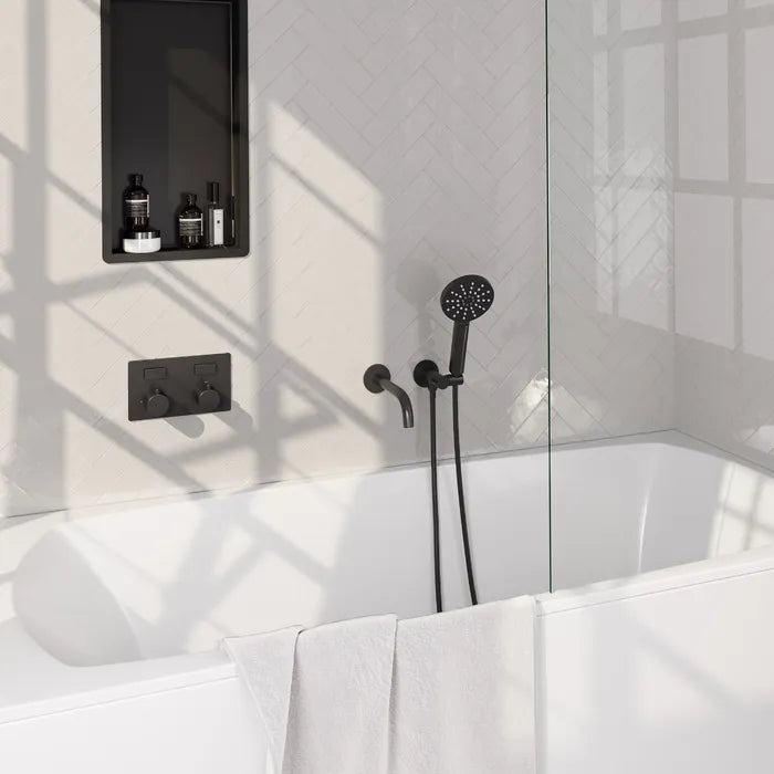 Brauer edition thermostatische inbouw badkraan met uitloop - 2 knoppen - verkrijgbaar in 6 kleuren