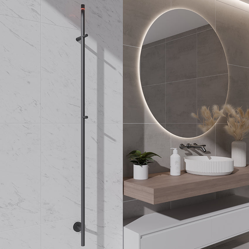 Callista elektrische staafhanddoekradiator 60 Watt 150 cm - gunmetal