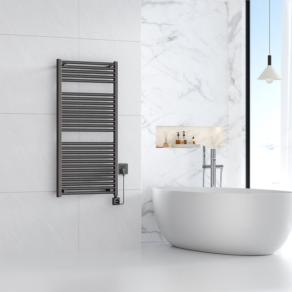 Elara elektrische radiator Smart WiFi 118,5 x 60 cm - gunmetal