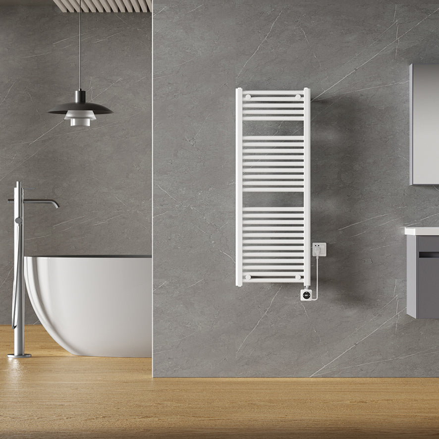 Elara elektrische radiator Smart WiFi 118,5 x 45 cm - glans wit