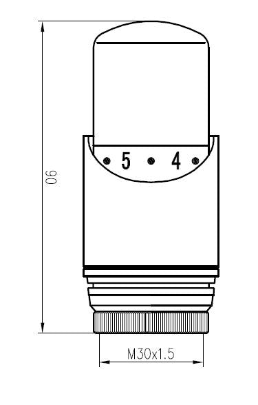 Luxe thermostaatknop M-30 chroom