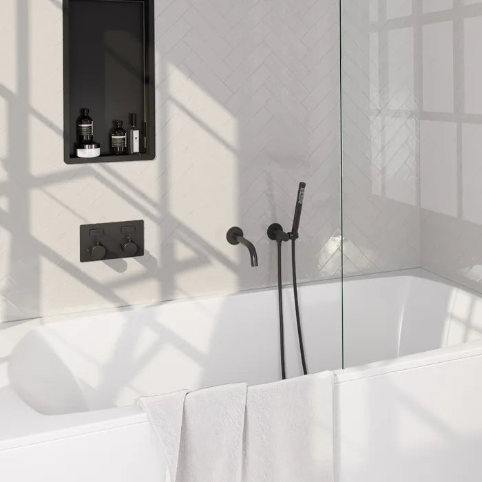 Brauer edition thermostatische inbouw badkraan met uitloop - 2 knoppen - verkrijgbaar in 6 kleuren