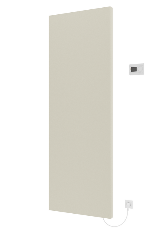 Plieger Prato-E elektrische designradiator wit structuur