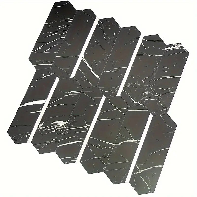 Zelfklevende mozaïek zwart-zilver
