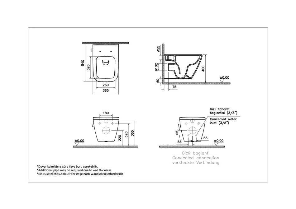 Vitra integra square met Bidet met softclose zitting