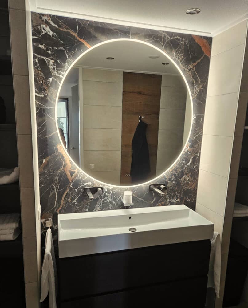 Ronde badkamerspiegel 120x120 cm
