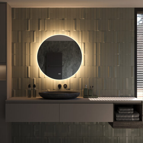 Ronde badkamerspiegel 80x80 cm
